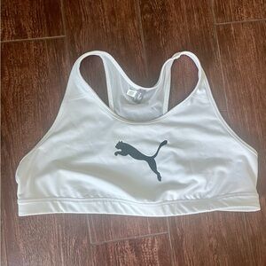Puma Women's White Sports Bra Size 2X